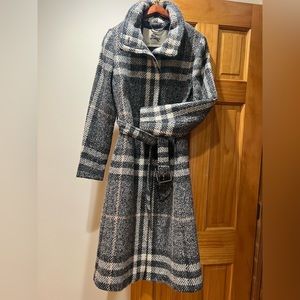 BURBERRY plaid wool coat